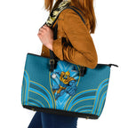 Gold Coast Titans Rugby Mascot Leather Tote Bag Australian Rugby Culture - Tribal Inspired Warrior Titan