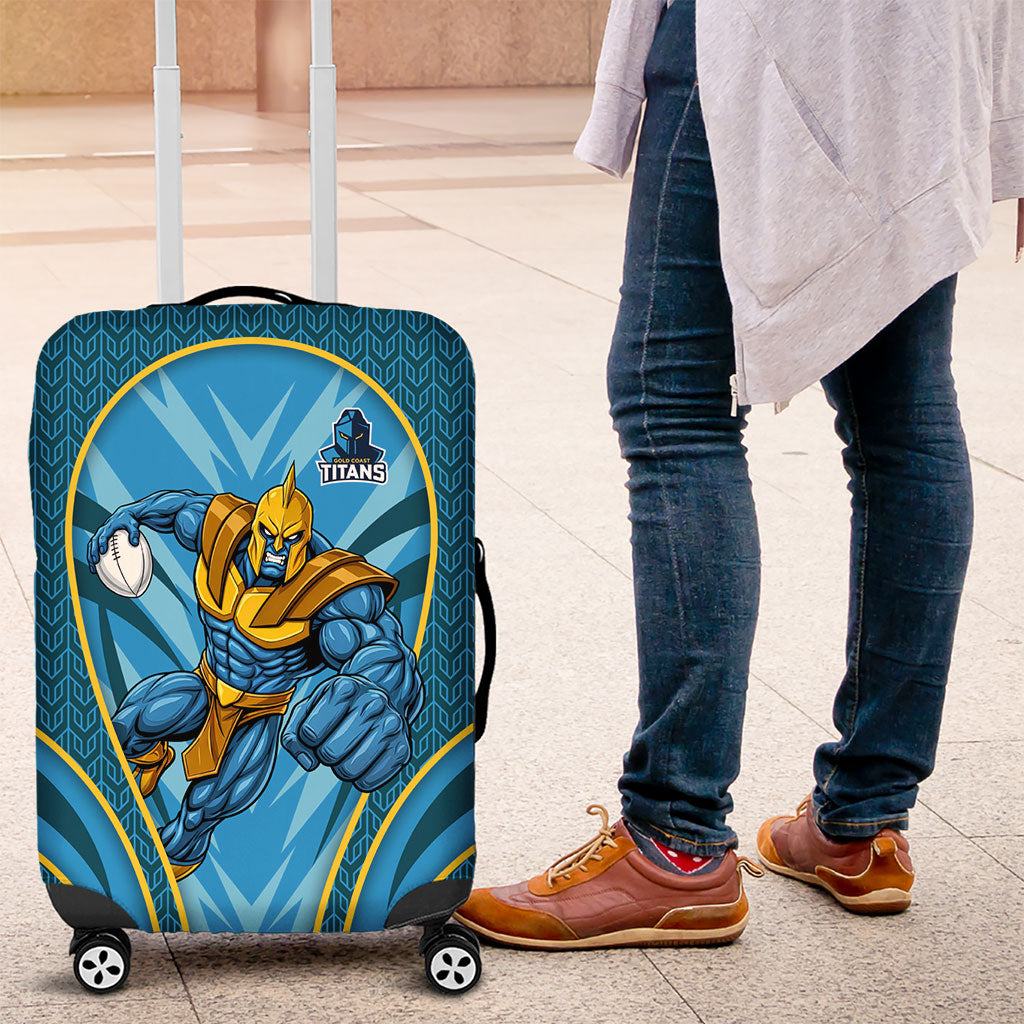 Gold Coast Titans Rugby Mascot Luggage Cover Australian Rugby Culture - Tribal Inspired Warrior Titan
