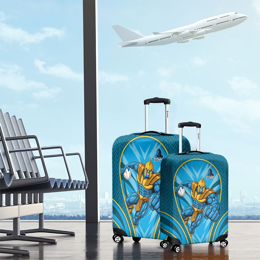 Gold Coast Titans Rugby Mascot Luggage Cover Australian Rugby Culture - Tribal Inspired Warrior Titan