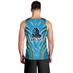 Gold Coast Titans Rugby Mascot Men Tank Top Australian Rugby Culture - Tribal Inspired Warrior Titan