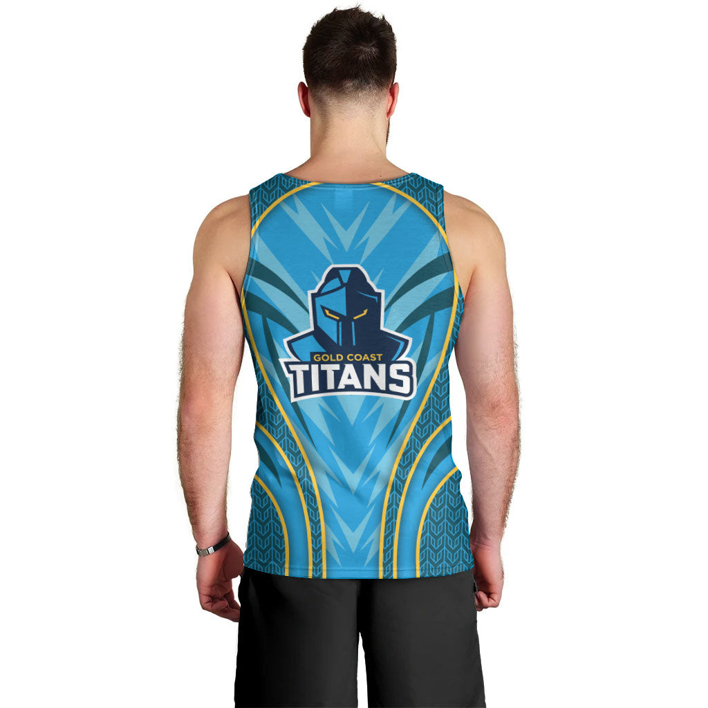Gold Coast Titans Rugby Mascot Men Tank Top Australian Rugby Culture - Tribal Inspired Warrior Titan