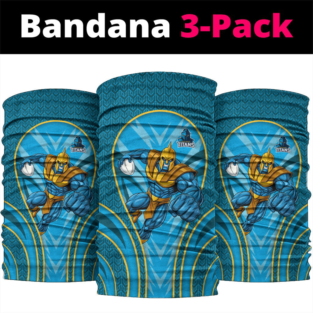 Gold Coast Titans Rugby Mascot Neck Gaiter Australian Rugby Culture - Tribal Inspired Warrior Titan