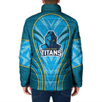 Gold Coast Titans Rugby Mascot Padded Jacket Australian Rugby Culture - Tribal Inspired Warrior Titan