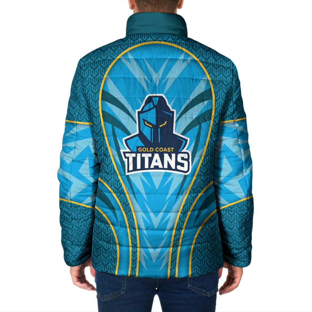 Gold Coast Titans Rugby Mascot Padded Jacket Australian Rugby Culture - Tribal Inspired Warrior Titan