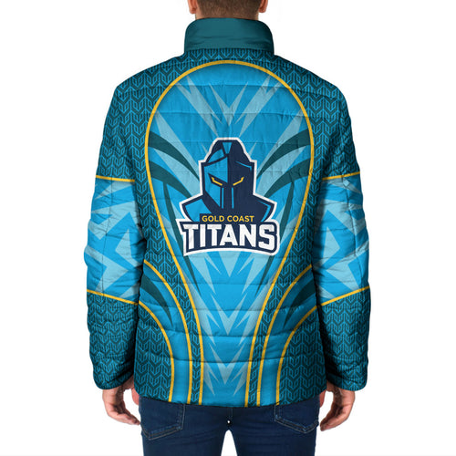 Gold Coast Titans Rugby Mascot Padded Jacket Australian Rugby Culture - Tribal Inspired Warrior Titan