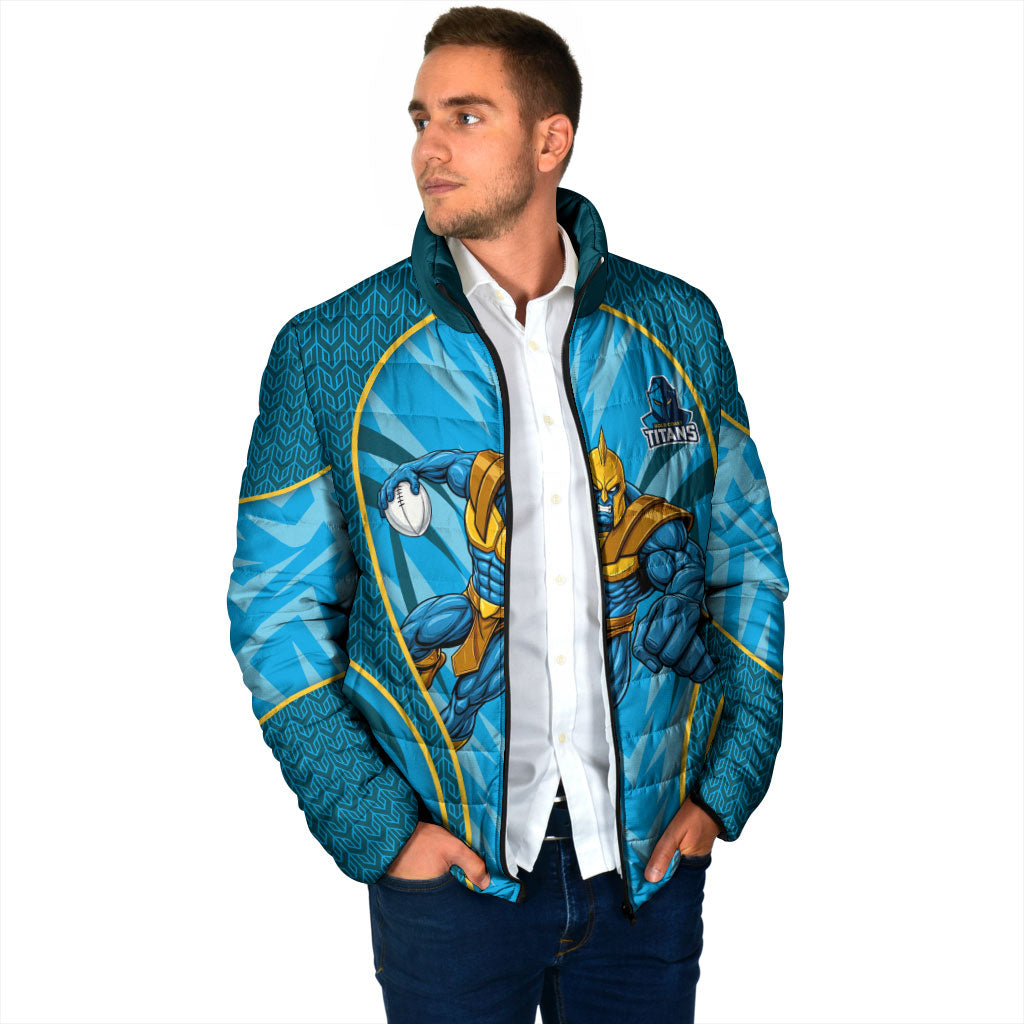 Gold Coast Titans Rugby Mascot Padded Jacket Australian Rugby Culture - Tribal Inspired Warrior Titan
