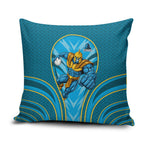 Gold Coast Titans Rugby Mascot Pillow Cover Australian Rugby Culture - Tribal Inspired Warrior Titan