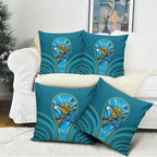 Gold Coast Titans Rugby Mascot Pillow Cover Australian Rugby Culture - Tribal Inspired Warrior Titan