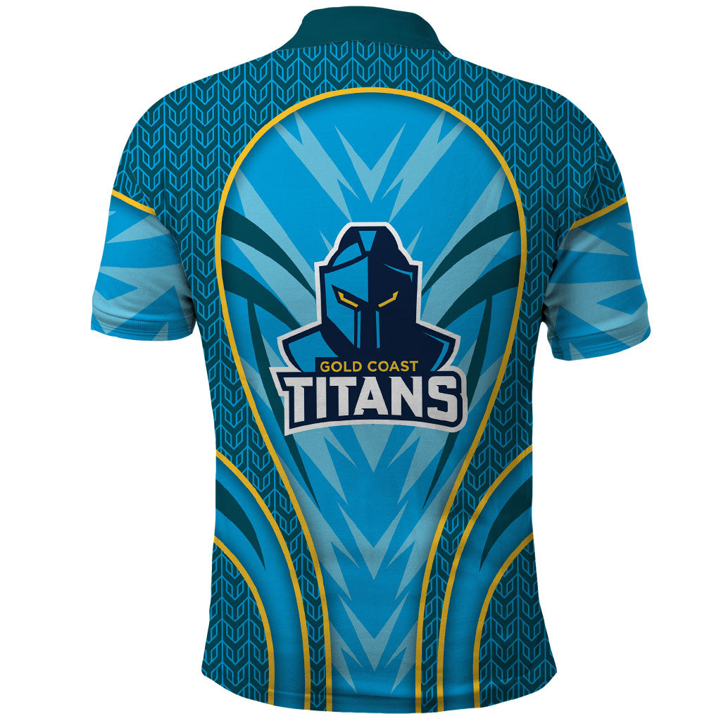 Gold Coast Titans Rugby Mascot Polo Shirt Australian Rugby Culture - Tribal Inspired Warrior Titan