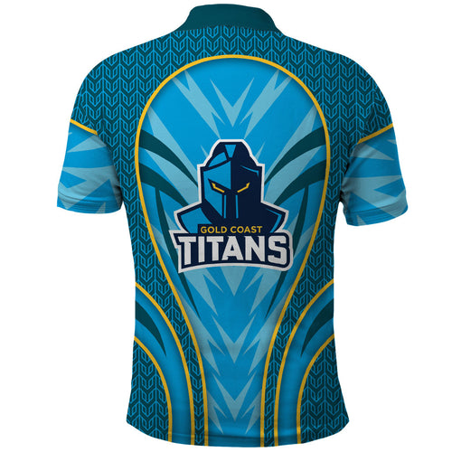 Gold Coast Titans Rugby Mascot Polo Shirt Australian Rugby Culture - Tribal Inspired Warrior Titan