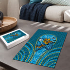 Gold Coast Titans Rugby Mascot Puzzle Australian Rugby Culture - Tribal Inspired Warrior Titan