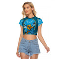 Gold Coast Titans Rugby Mascot Raglan Cropped T Shirt Australian Rugby Culture - Tribal Inspired Warrior Titan