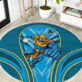 Gold Coast Titans Rugby Mascot Round Carpet Australian Rugby Culture - Tribal Inspired Warrior Titan