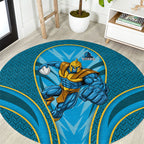 Gold Coast Titans Rugby Mascot Round Carpet Australian Rugby Culture - Tribal Inspired Warrior Titan
