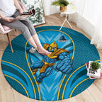 Gold Coast Titans Rugby Mascot Round Carpet Australian Rugby Culture - Tribal Inspired Warrior Titan