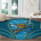 Gold Coast Titans Rugby Mascot Round Carpet Australian Rugby Culture - Tribal Inspired Warrior Titan