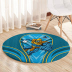 Gold Coast Titans Rugby Mascot Round Carpet Australian Rugby Culture - Tribal Inspired Warrior Titan