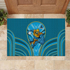 Gold Coast Titans Rugby Mascot Rubber Doormat Australian Rugby Culture - Tribal Inspired Warrior Titan