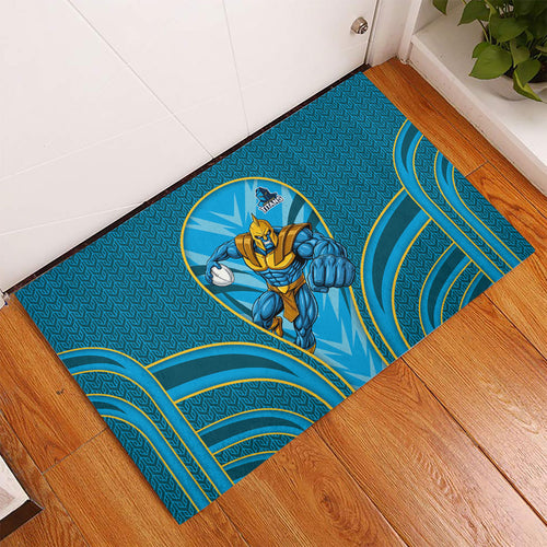 Gold Coast Titans Rugby Mascot Rubber Doormat Australian Rugby Culture - Tribal Inspired Warrior Titan