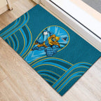 Gold Coast Titans Rugby Mascot Rubber Doormat Australian Rugby Culture - Tribal Inspired Warrior Titan