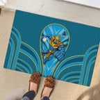 Gold Coast Titans Rugby Mascot Rubber Doormat Australian Rugby Culture - Tribal Inspired Warrior Titan