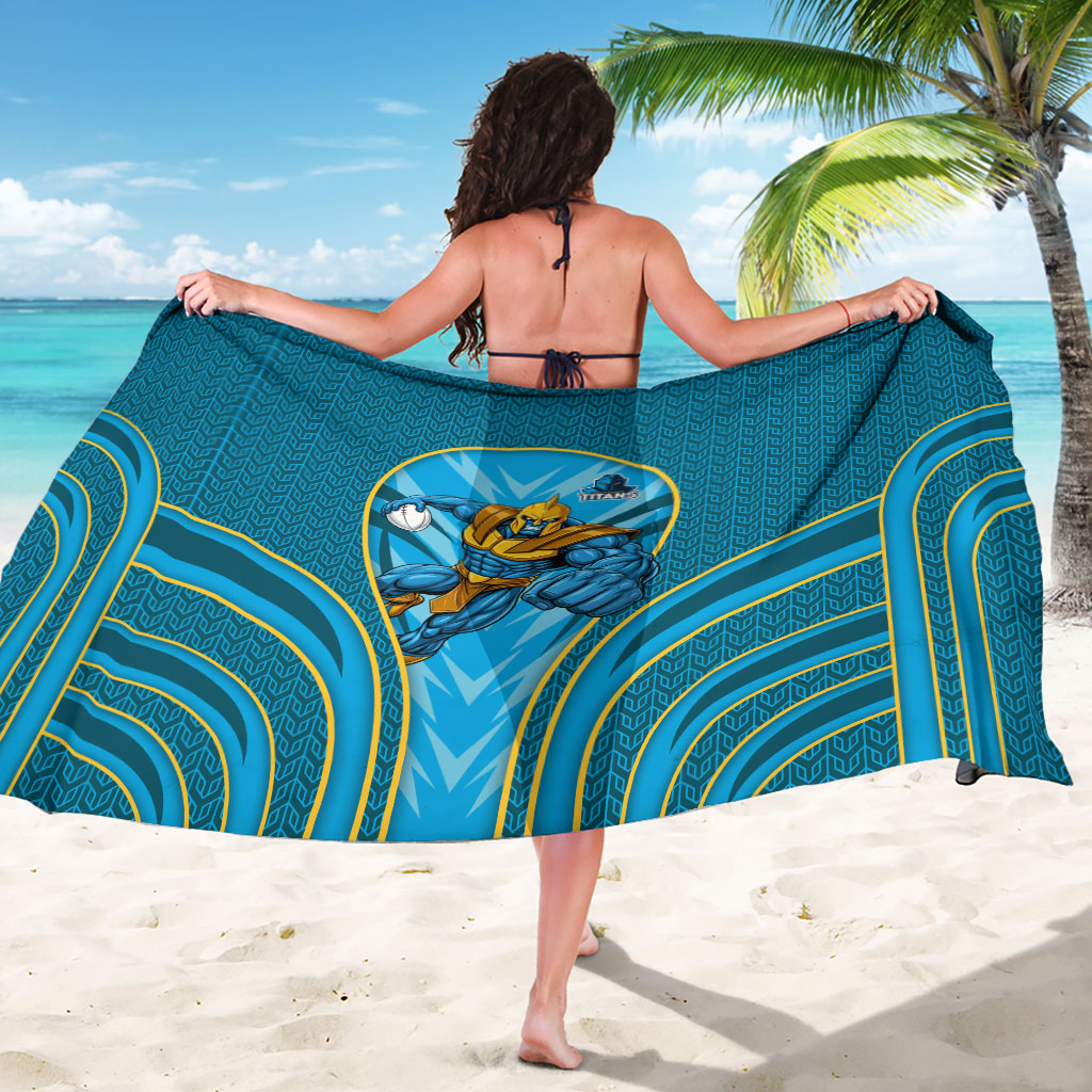 Gold Coast Titans Rugby Mascot Sarong Australian Rugby Culture - Tribal Inspired Warrior Titan