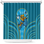 Gold Coast Titans Rugby Mascot Shower Curtain Australian Rugby Culture - Tribal Inspired Warrior Titan