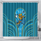 Gold Coast Titans Rugby Mascot Shower Curtain Australian Rugby Culture - Tribal Inspired Warrior Titan