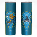 Gold Coast Titans Rugby Mascot Skinny Tumbler Australian Rugby Culture - Tribal Inspired Warrior Titan