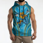 Gold Coast Titans Rugby Mascot Sleeveless Hoodie Australian Rugby Culture - Tribal Inspired Warrior Titan