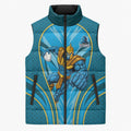 Gold Coast Titans Rugby Mascot Sleeveless Puffer Jacket Australian Rugby Culture - Tribal Inspired Warrior Titan