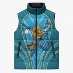 Gold Coast Titans Rugby Mascot Sleeveless Puffer Jacket Australian Rugby Culture - Tribal Inspired Warrior Titan