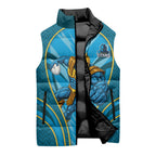Gold Coast Titans Rugby Mascot Sleeveless Puffer Jacket Australian Rugby Culture - Tribal Inspired Warrior Titan