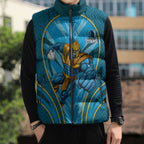 Gold Coast Titans Rugby Mascot Sleeveless Puffer Jacket Australian Rugby Culture - Tribal Inspired Warrior Titan
