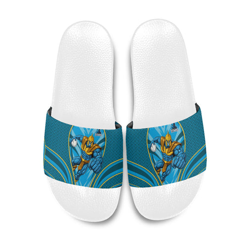 Gold Coast Titans Rugby Mascot Slide Sandals Australian Rugby Culture - Tribal Inspired Warrior Titan