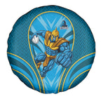 Gold Coast Titans Rugby Mascot Spare Tire Cover Australian Rugby Culture - Tribal Inspired Warrior Titan