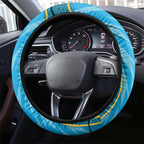 Gold Coast Titans Rugby Mascot Steering Wheel Cover Australian Rugby Culture - Tribal Inspired Warrior Titan