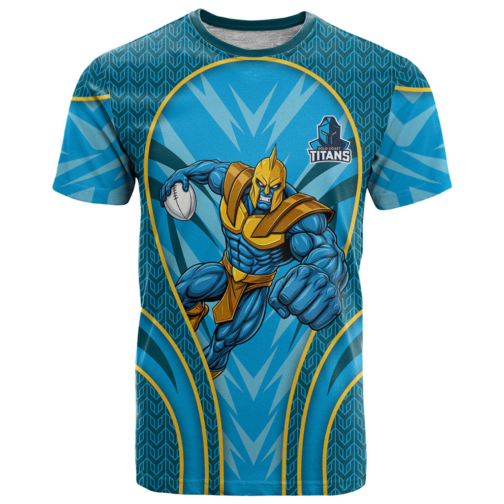 Gold Coast Titans Rugby Mascot T Shirt Australian Rugby Culture - Tribal Inspired Warrior Titan