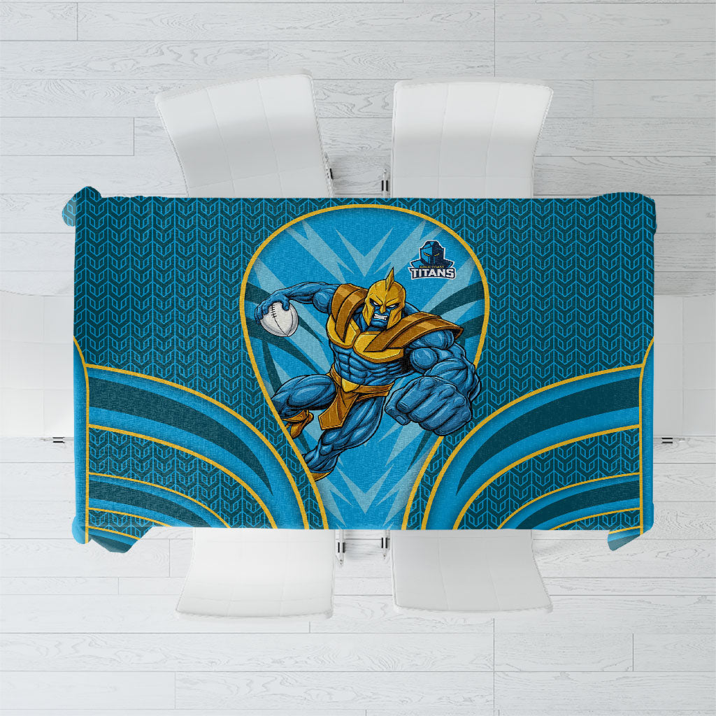 Gold Coast Titans Rugby Mascot Tablecloth Australian Rugby Culture - Tribal Inspired Warrior Titan