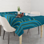 Gold Coast Titans Rugby Mascot Tablecloth Australian Rugby Culture - Tribal Inspired Warrior Titan