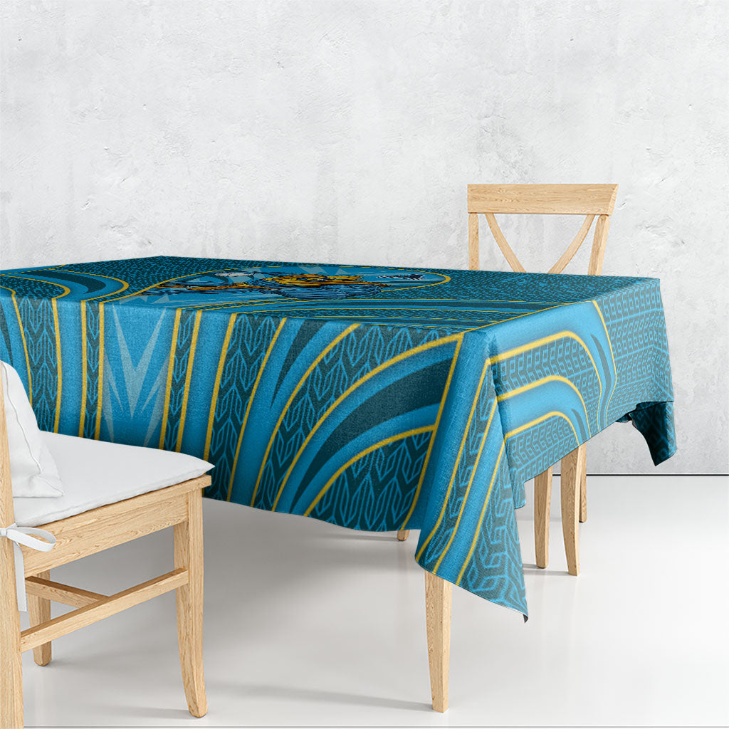 Gold Coast Titans Rugby Mascot Tablecloth Australian Rugby Culture - Tribal Inspired Warrior Titan