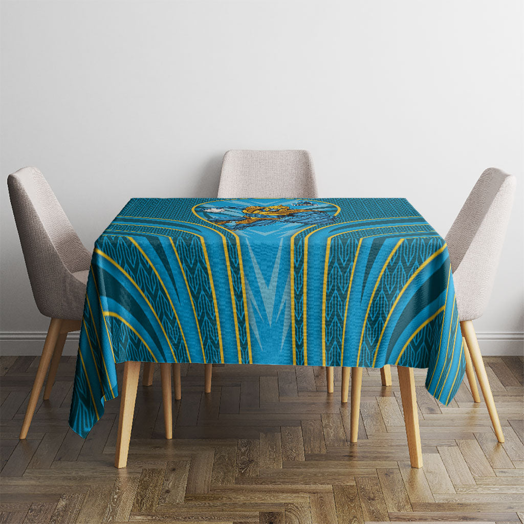 Gold Coast Titans Rugby Mascot Tablecloth Australian Rugby Culture - Tribal Inspired Warrior Titan