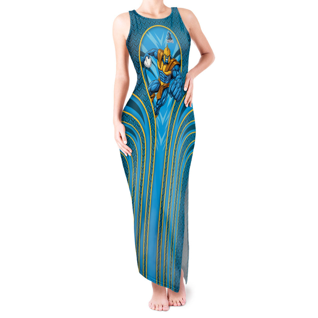 Gold Coast Titans Rugby Mascot Tank Maxi Dress Australian Rugby Culture - Tribal Inspired Warrior Titan