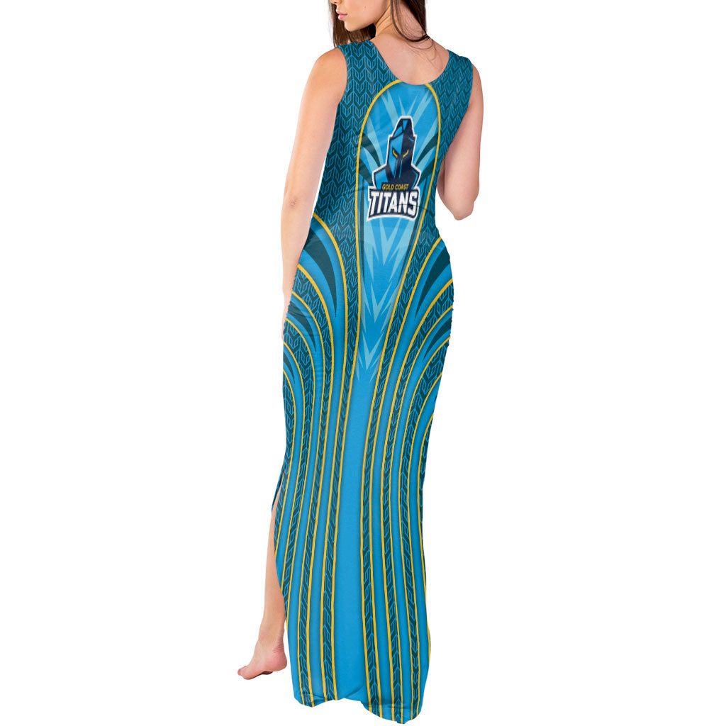 Gold Coast Titans Rugby Mascot Tank Maxi Dress Australian Rugby Culture - Tribal Inspired Warrior Titan