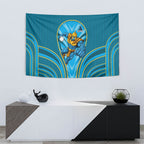 Gold Coast Titans Rugby Mascot Tapestry Australian Rugby Culture - Tribal Inspired Warrior Titan