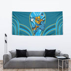 Gold Coast Titans Rugby Mascot Tapestry Australian Rugby Culture - Tribal Inspired Warrior Titan