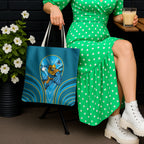 Gold Coast Titans Rugby Mascot Tote Bag Australian Rugby Culture - Tribal Inspired Warrior Titan