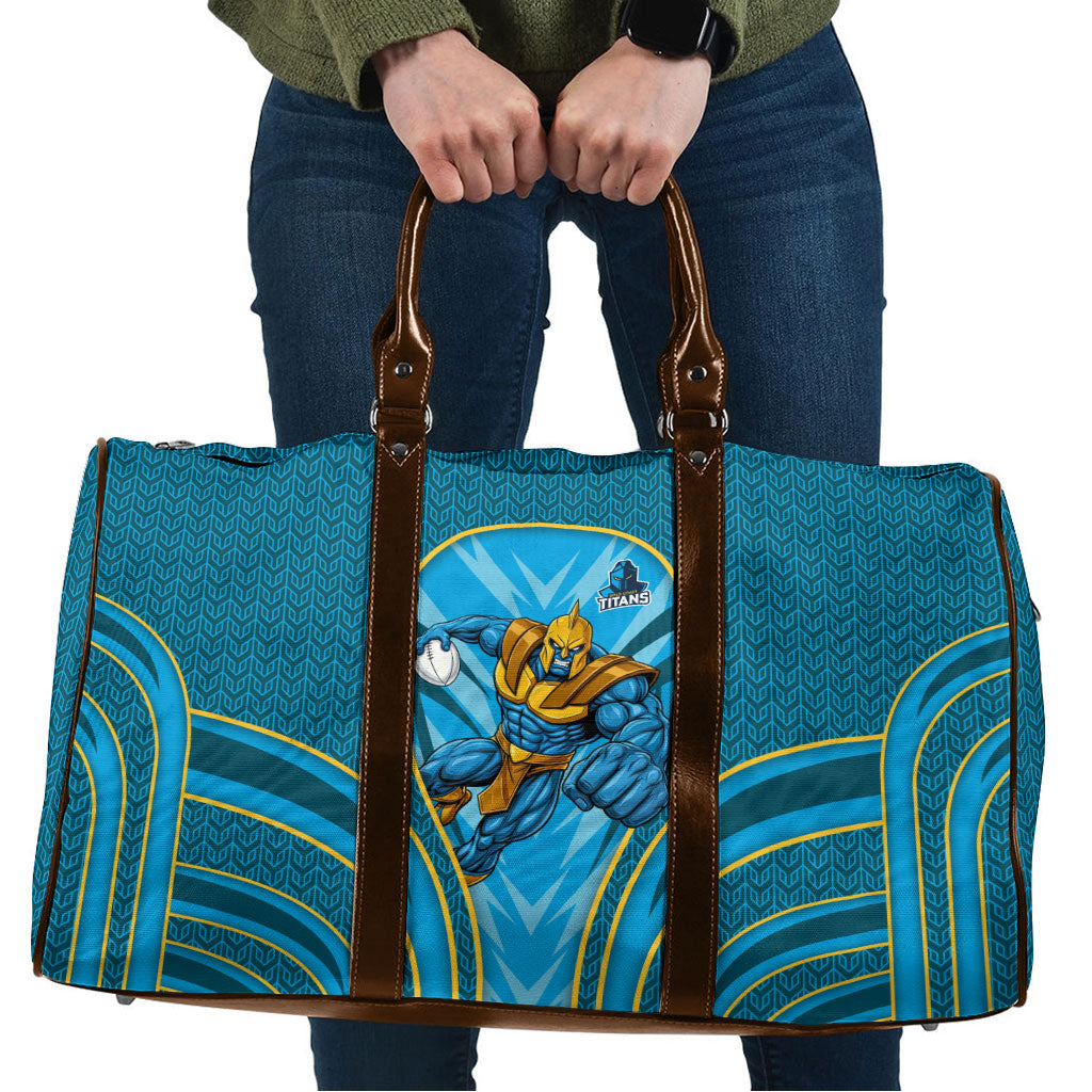 Gold Coast Titans Rugby Mascot Travel Bag Australian Rugby Culture - Tribal Inspired Warrior Titan