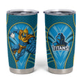 Gold Coast Titans Rugby Mascot Tumbler Cup Australian Rugby Culture - Tribal Inspired Warrior Titan