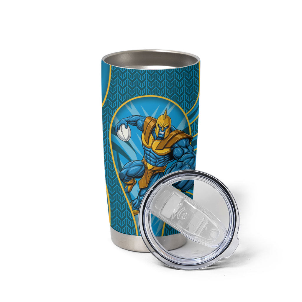 Gold Coast Titans Rugby Mascot Tumbler Cup Australian Rugby Culture - Tribal Inspired Warrior Titan